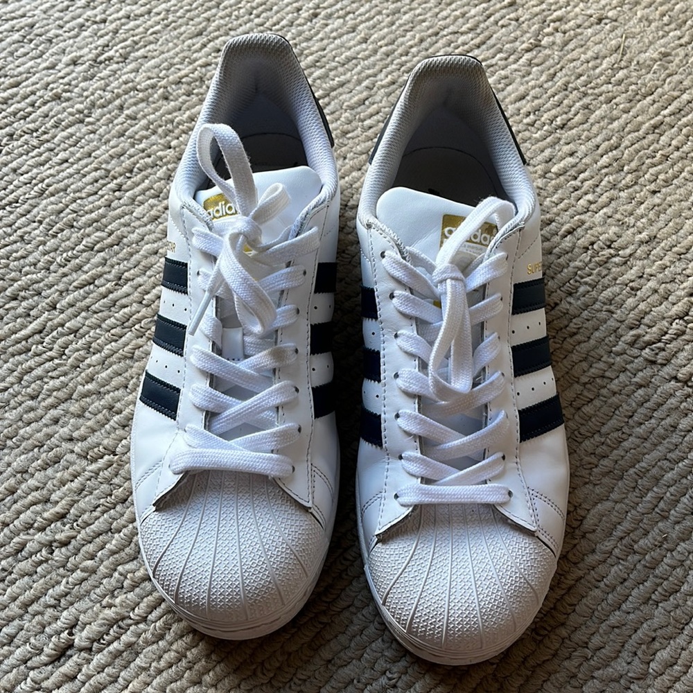 Navy & White adidas Superstar Sneakers